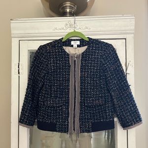 LOFT cropped jacket with chain details